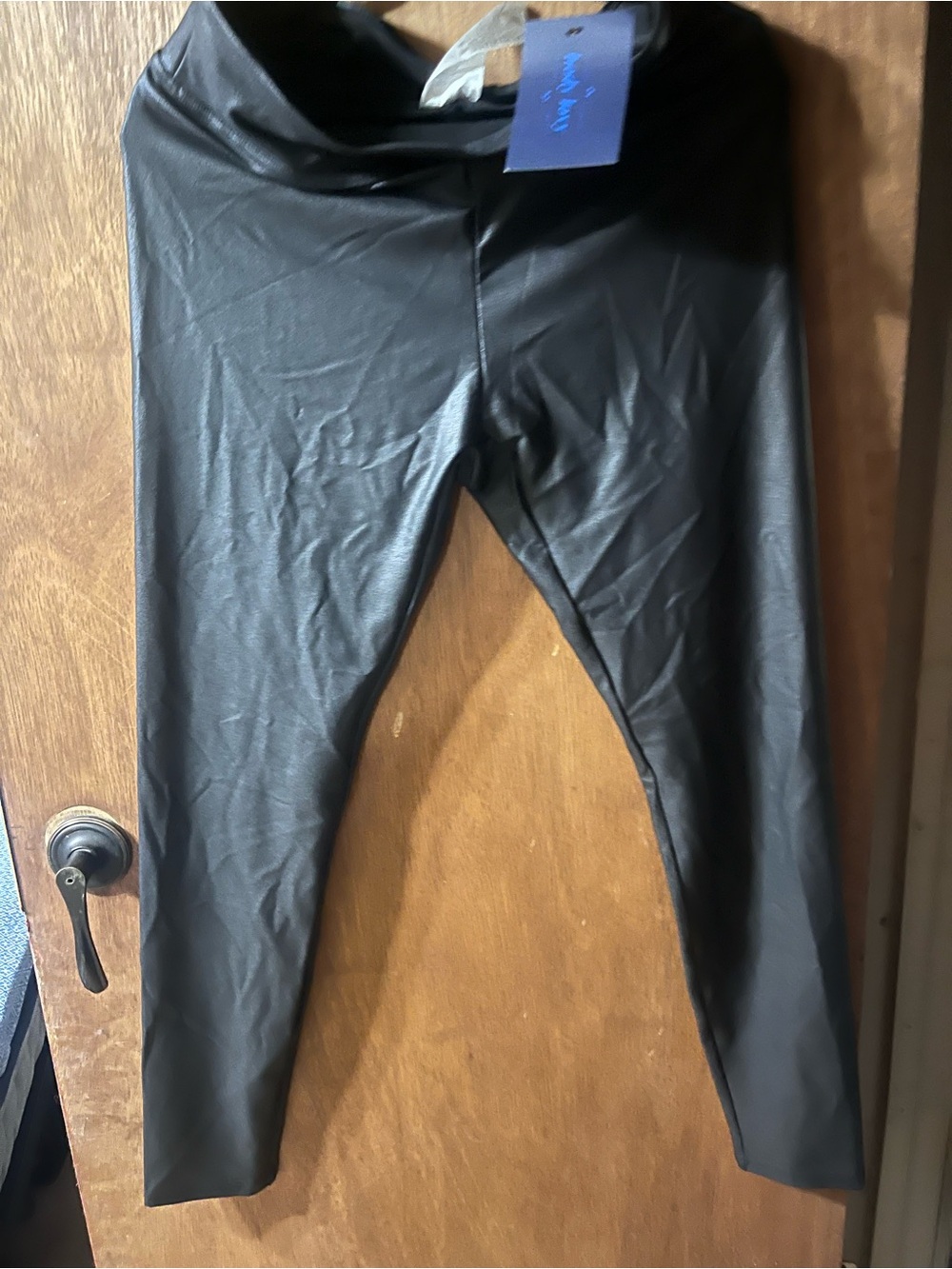 Black Faux Leather Leggings
